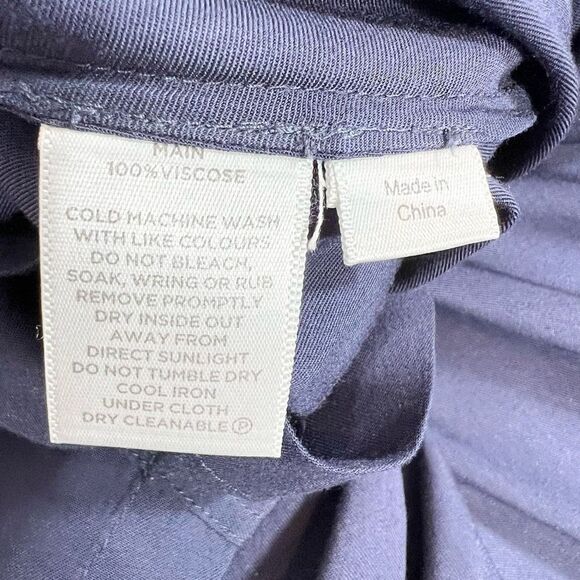 Saba High-low Skirt Women's 8 Navy Blue Viscose Pull On Elastic Waistband - Picture 8 of 9